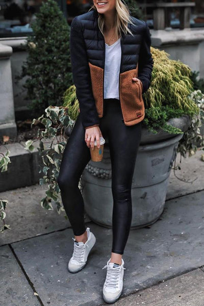 Stilfuld Vatteret Fleecejakke