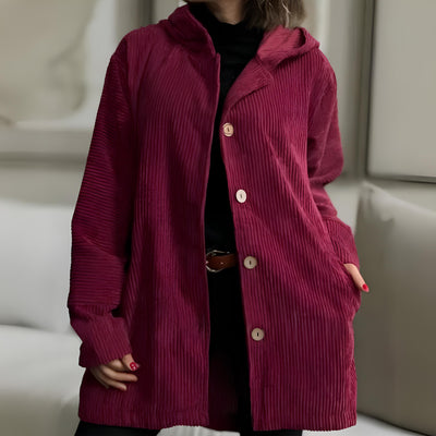 afslappet fløjl hoodie til efteråret