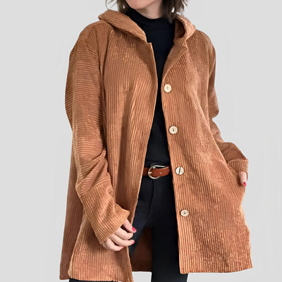 afslappet fløjl hoodie til efteråret