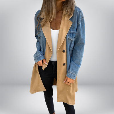 LongCoat: Mellemlang Trenchcoat Med Stilfuld Krave Og Lommer