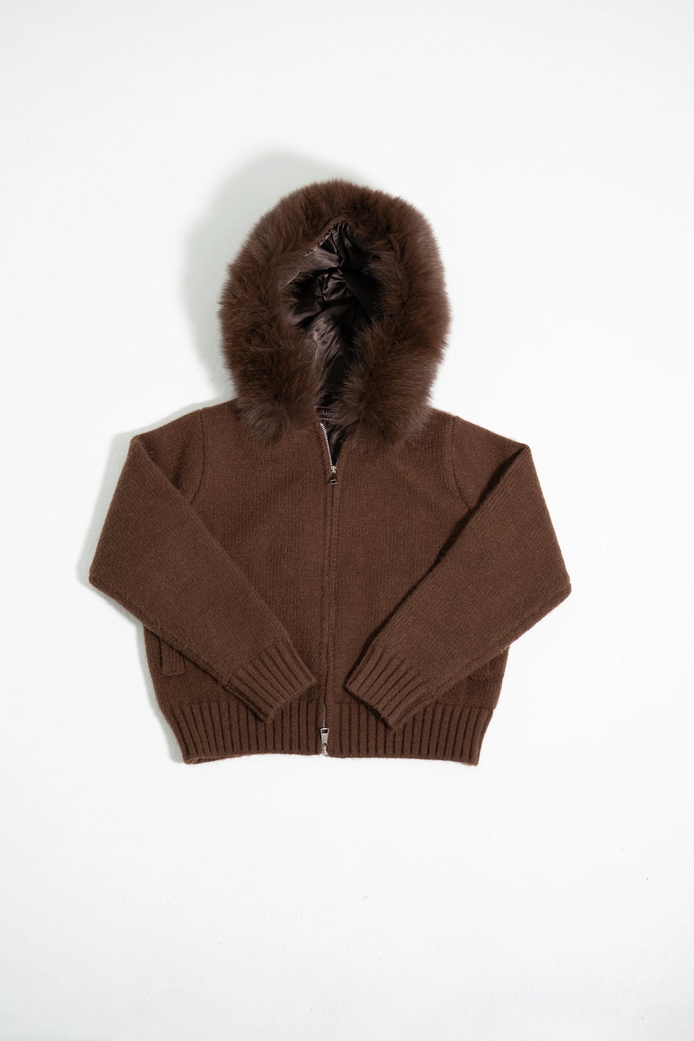 Fur Jacket Satin - Beige