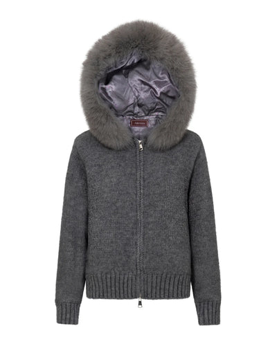 Fur Jacket Satin - Beige