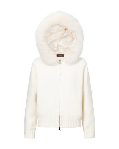 Fur Jacket Satin - Beige