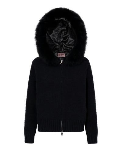 Fur Jacket Satin - Beige